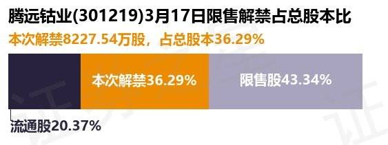 腾远钴业（301219）8227.54万股限售股将于3月17日解禁上市<strong></p>
<p>钴股</strong>，占总股本36.29%