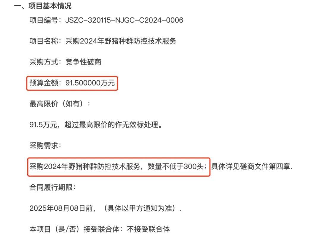 91.5万元打300头野猪<strong></p>
<p>靠谱的理财app</strong>，南京一企业中标后弃标，知情人：人手不够