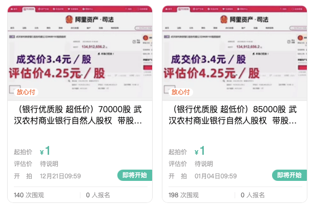 武汉农商行8万股1元起拍：真实性成疑<strong></p>
<p>理财怎么玩</strong>，内部人加价，外部人难捡漏？