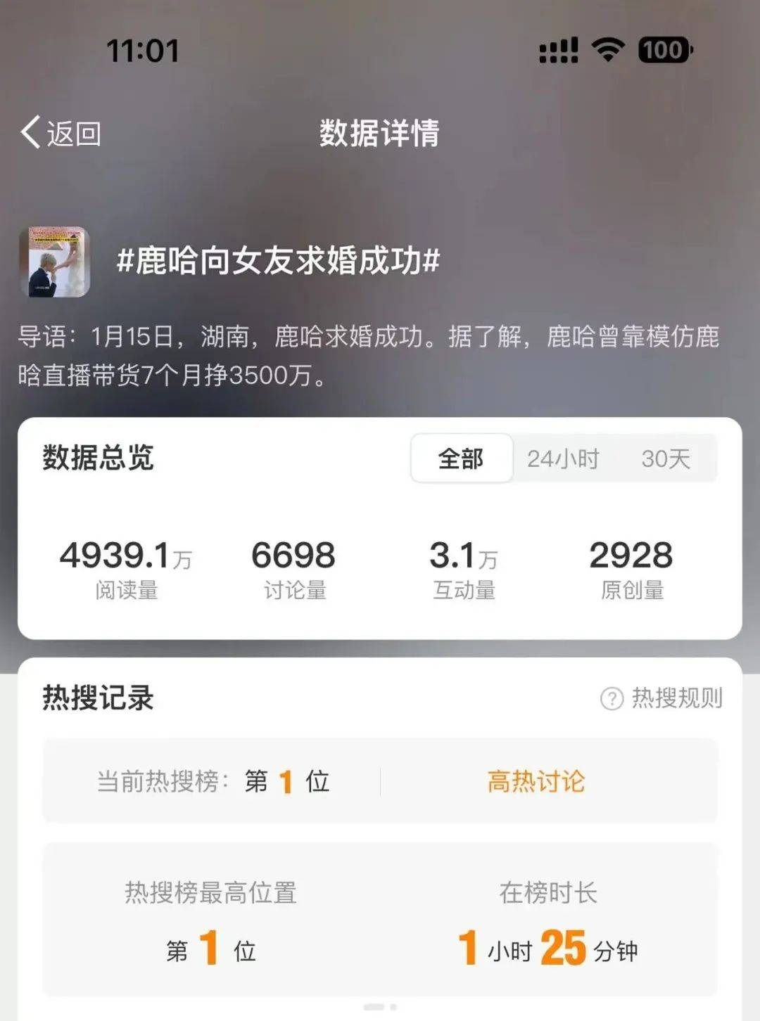 热搜第一<strong></p>
<p>江苏理财</strong>！鹿哈在湖南向女友求婚成功