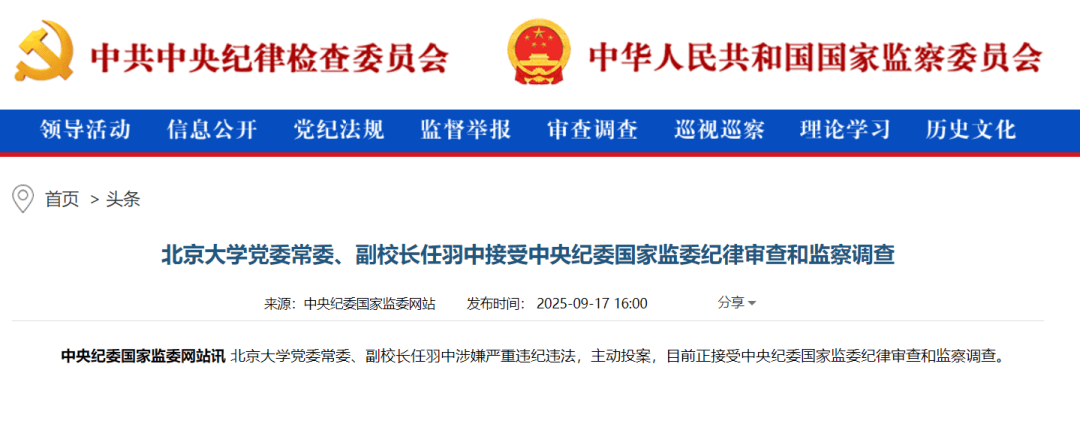 主动投案<strong></p>
<p>成都理财</strong>,“80后”北京大学党委常委、副校长任羽中接受审查调查