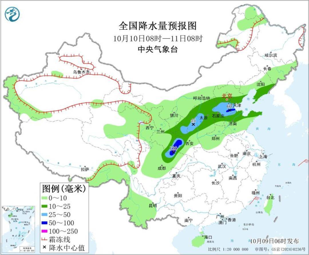 西北地区东部华北等地多降雨 冷空气继续影响华北黄淮等地