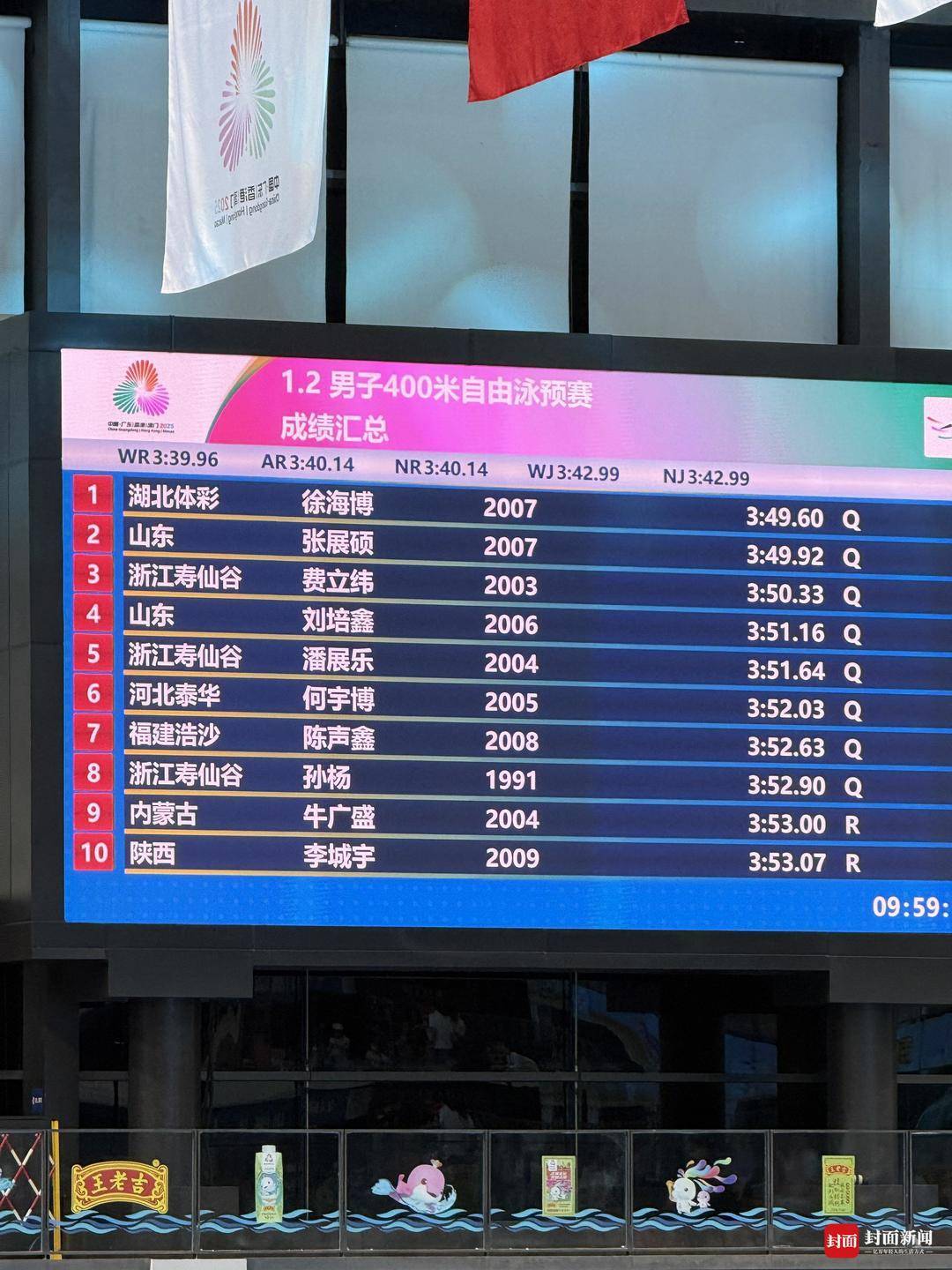 孙杨以0.1秒优势<strong></p>
<p>小龙理财</strong>，惊险晋级全运会男子400米游泳决赛