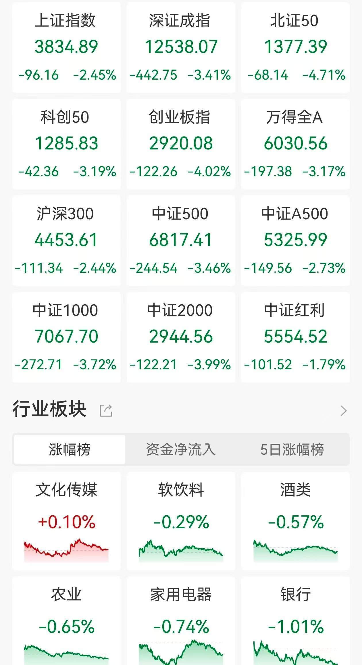 A股收评：指数放量大跌！沪指跌2.45%，创指、北证50跌逾4%，锂矿、锂电股跌停潮，江龙船艇涨超14%！近5100股下跌成交1.98万亿放量2610亿