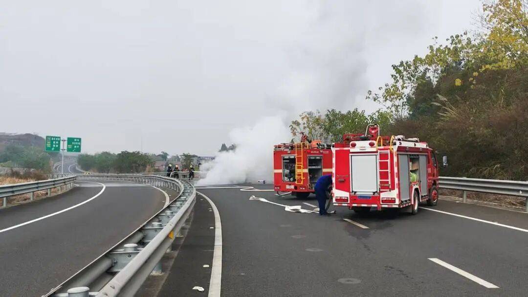 四川高速上一汽车突发自燃!车内两人闻到异味后果断弃车<strong></p>
<p>理财卷</strong>,成功逃生